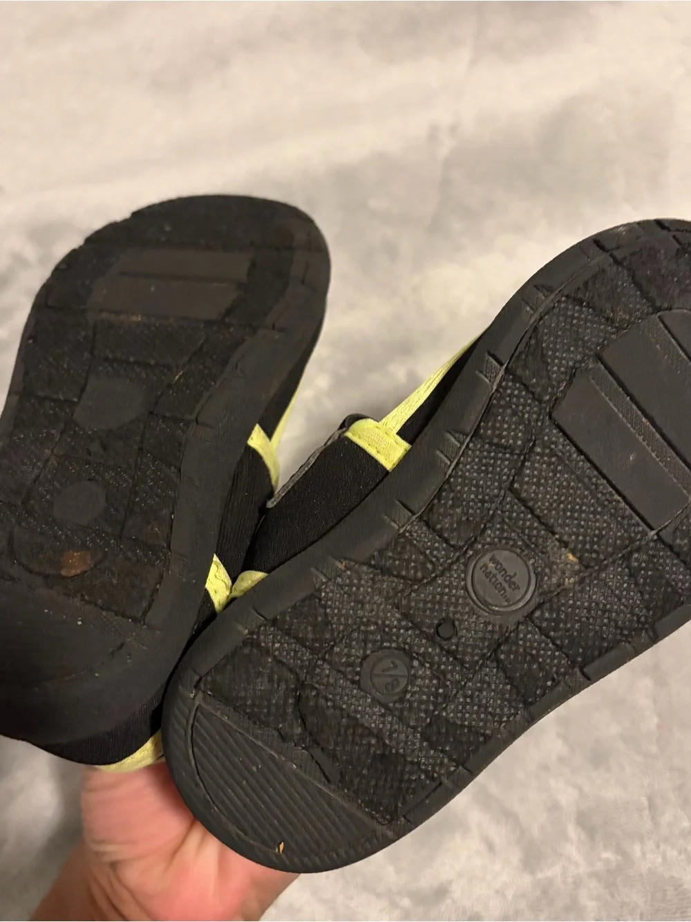 wonder nation Neon Yellow and Black Kids Water Shoes